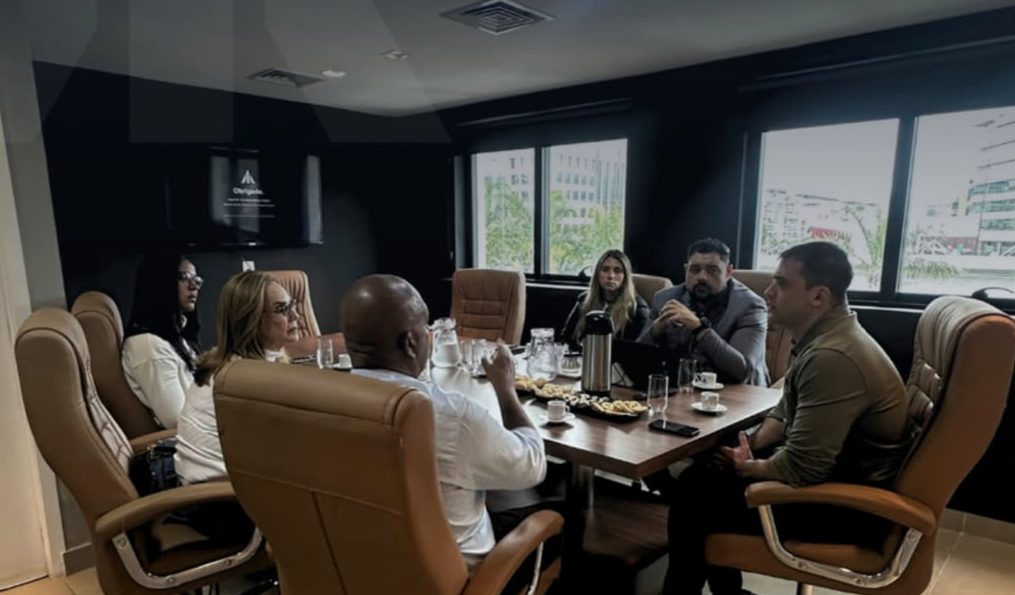 Reunião de alinhamento na sede do Grupo TLV